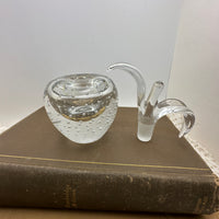 Vintage Glass Apple Perfume Bottle