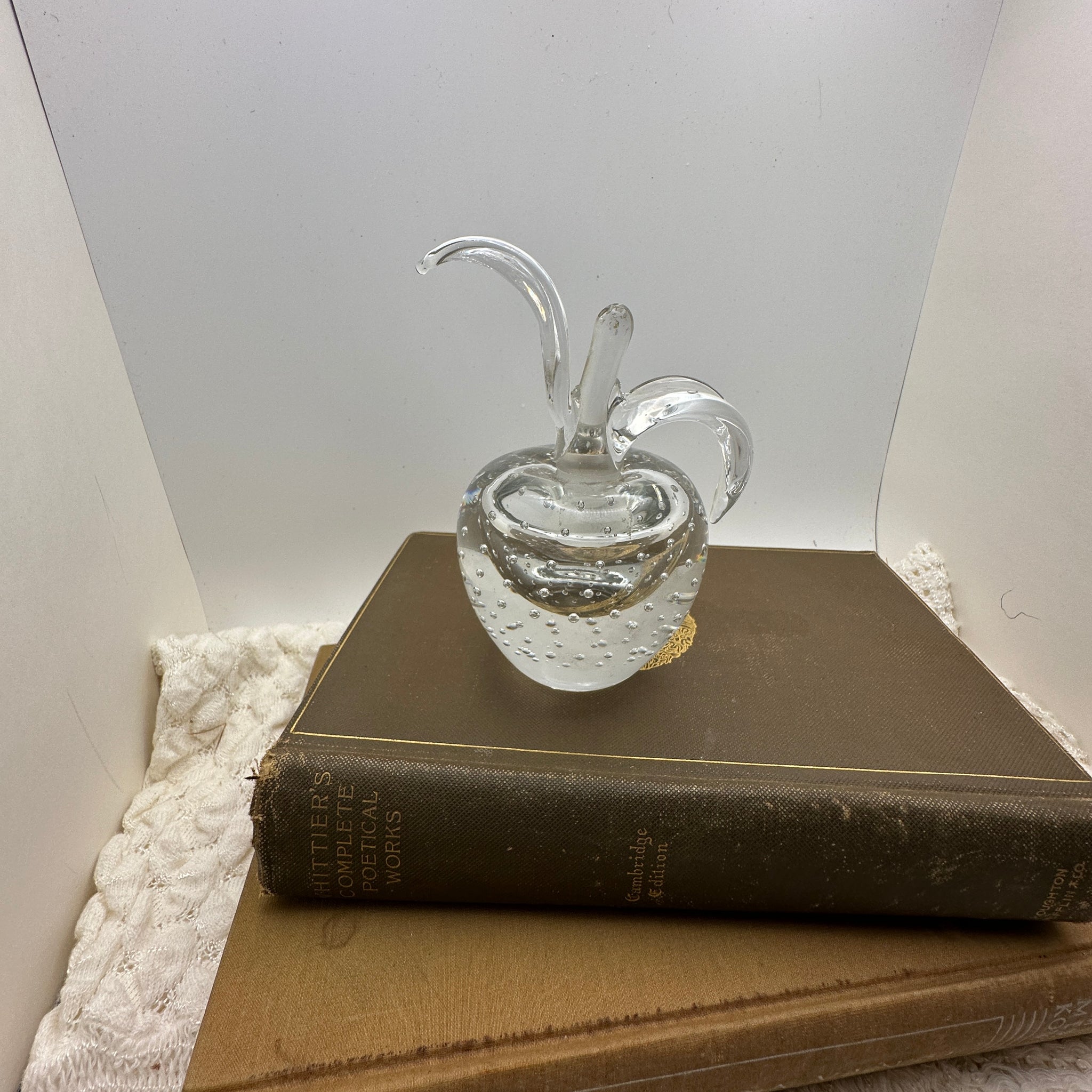 Vintage Glass Apple Perfume Bottle