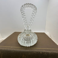 Vintage Crystal Perfume Bottle with Looped Handle