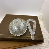 Vintage Crystal Perfume Bottle with Looped Handle