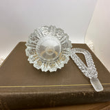 Vintage Crystal Perfume Bottle with Looped Handle