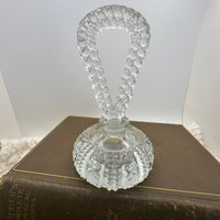 Vintage Crystal Perfume Bottle with Looped Handle
