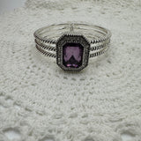 Amethyst Gemstone Silver Bracelet