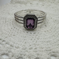 Amethyst Gemstone Silver Bracelet