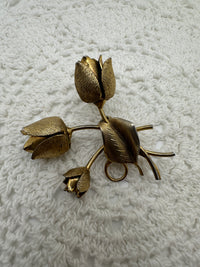 Vintage 3 Flower Brooch