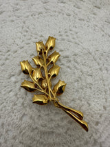 Vintage Trifari Gold Tone Tulip Brooch