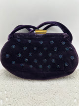 Vintage Purple Velvet Purse
