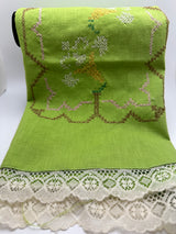 Vintage Green Tea Table Runner