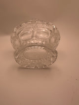Vintage Crystal Small Basket Candy Dish
