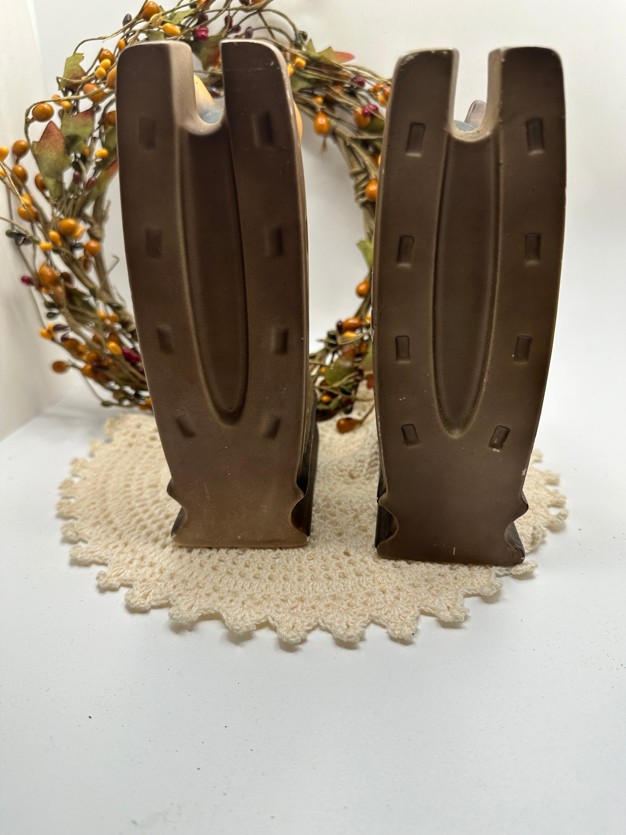 Vintage Ceramic Horsehead Bookends