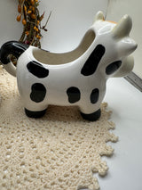 Vintage Ceramic Cow Creamer and Sugar Bowl