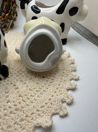 Vintage Ceramic Cow Creamer and Sugar Bowl