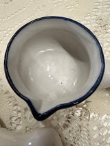 Set of 4 Vintage Ceramic Small Pots with Handles